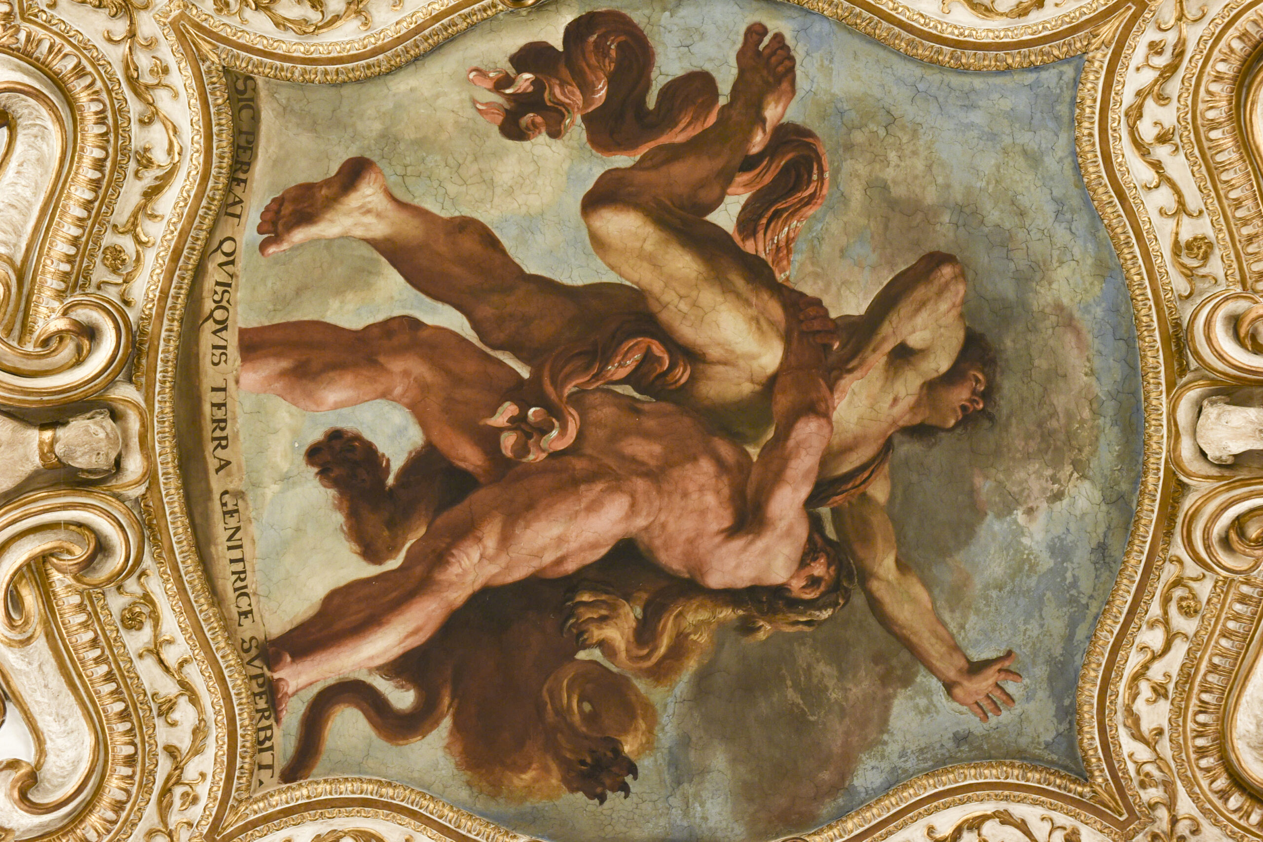 ERCOLE E ANTEA, affresco Guercino Palazzo Sampieri Tolon Bologna