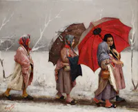 Quanto sa di sale lo pane altrui, olio su tela 61 x 75 cm