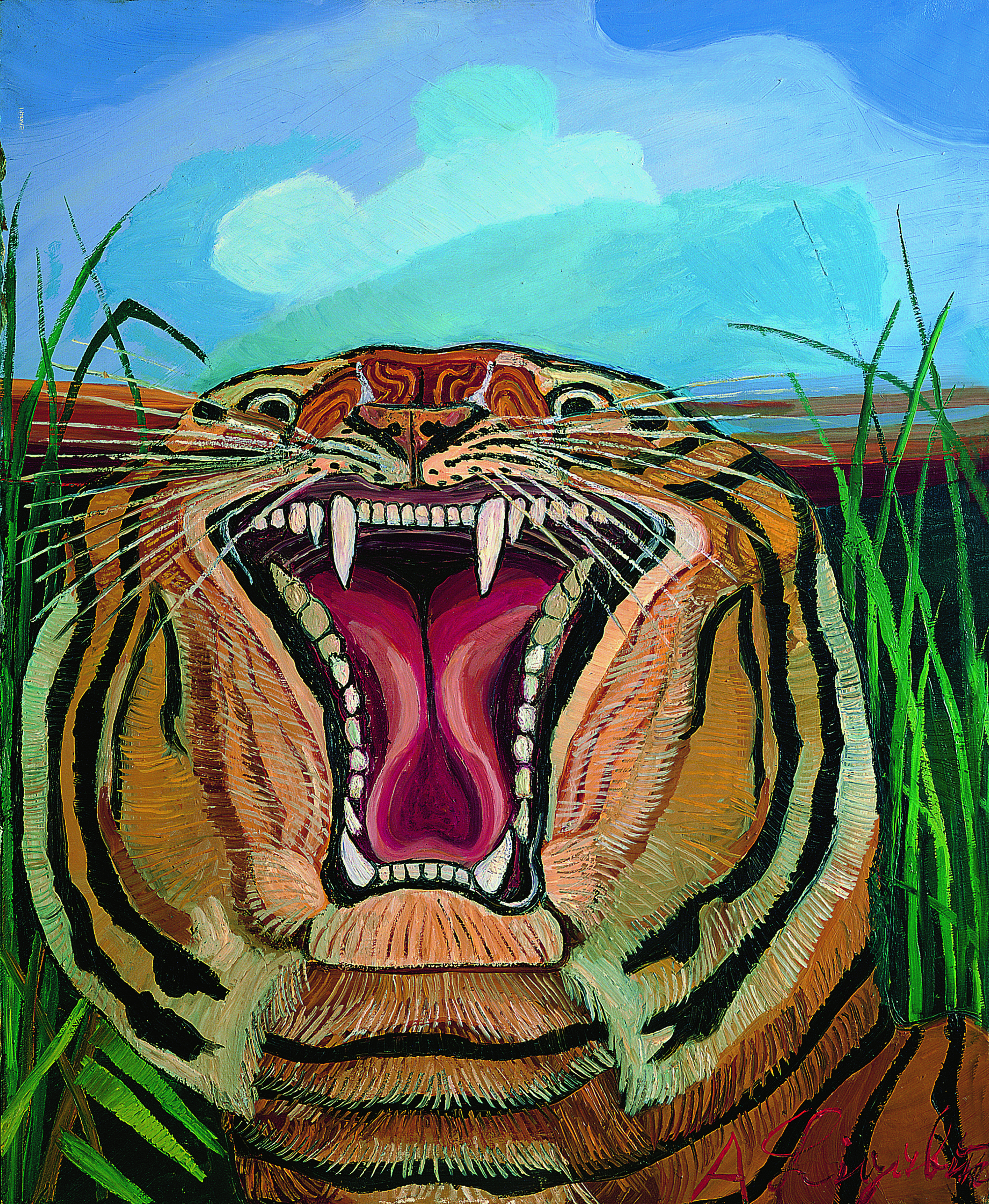 Testa di tigre, 1957, olio su tela, cm 80x65_1