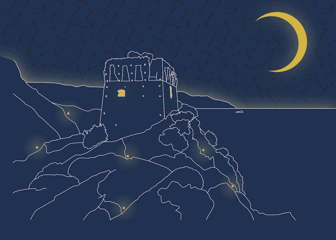 Tra terra e mare con la luna piena Tra terra e mare con la luna piena