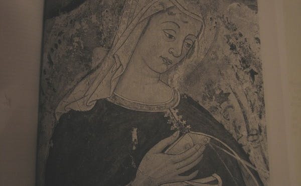 AFFRESCO DELLA MADONNA DEL LATTE NELLA CHIESA DEL CIMITERO